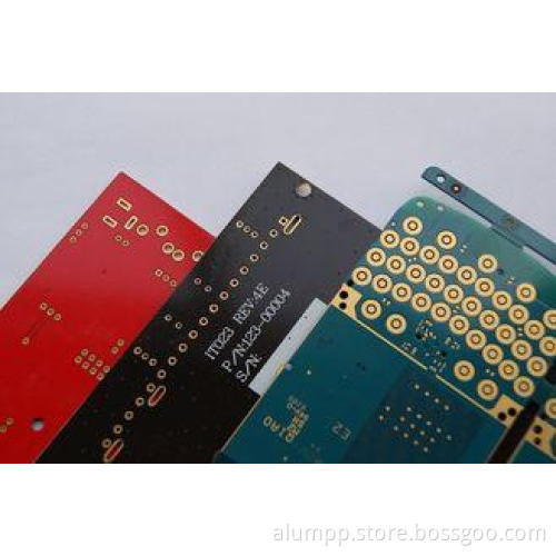 Red / Blue / Black Double Layer Aluminium Base PCB Boards ,